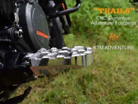 CNC Aluminium Adventure Footpegs "TRAILS" - KTM Adventure 390 (Carbon Racing)