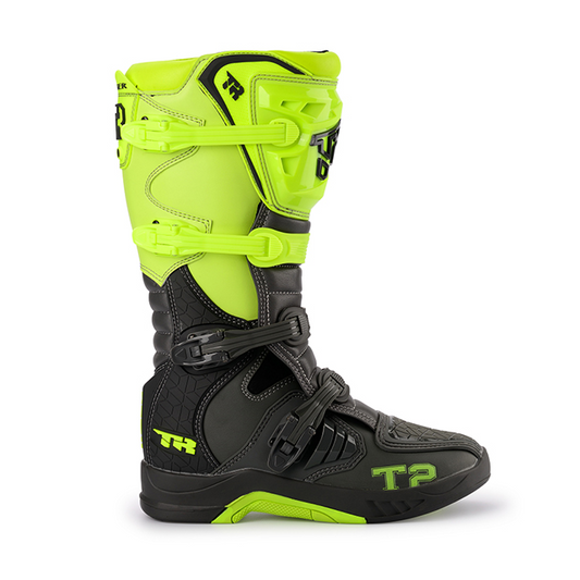 Tiger Racing-MTR T2 Motocross Offroad Boots (Black Green)