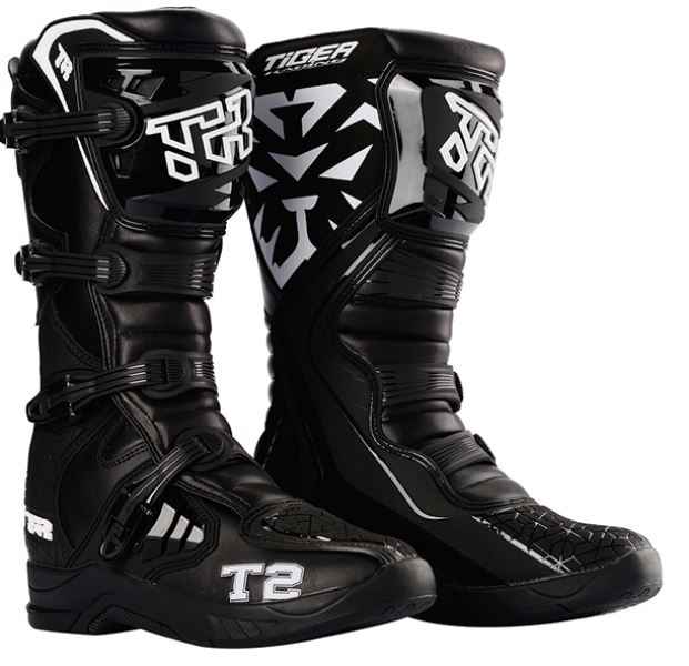 Tiger Racing-MTR T2 Motocross Offroad Boots (Black) - Buy Now At