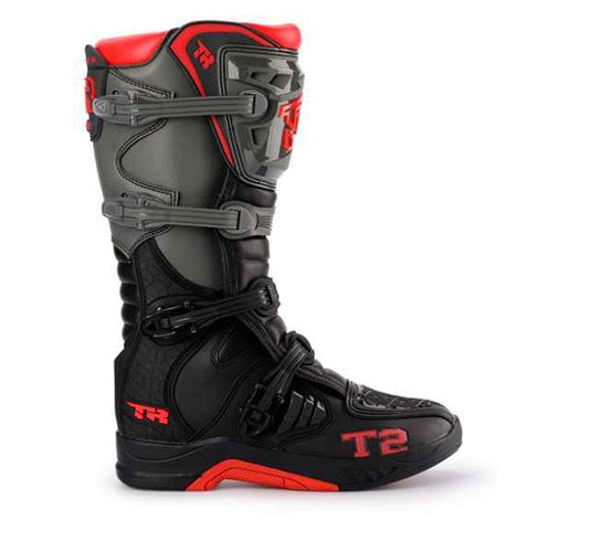 Tiger Racing-MTR T2 Motocross Offroad Boots (Grey Red)
