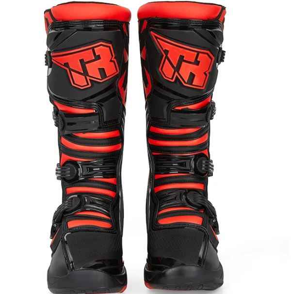 Tiger Racing-MTR T3 Motocross Boots (Black Red)