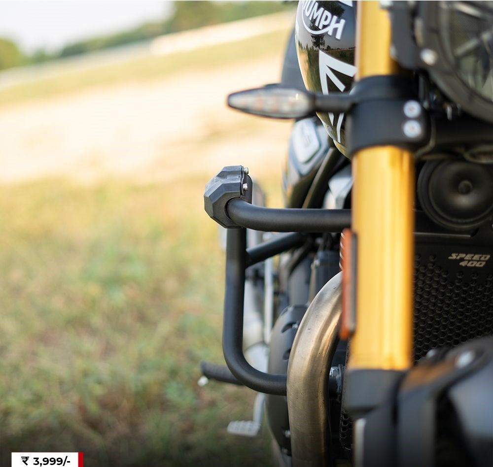 Crash Guard with Puck Slider Black for Triumph Speed 400 - ZI-8363 - Riders Junction