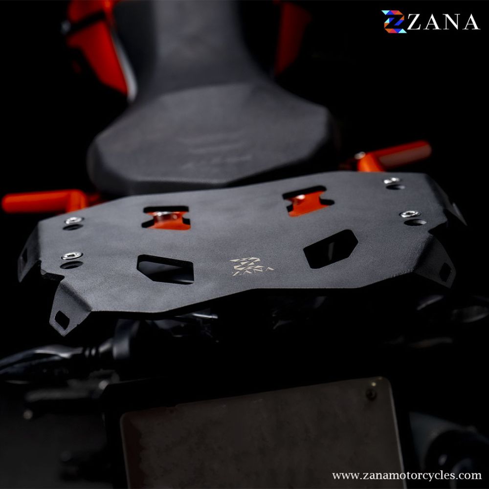 Top Rack with Plate Orange (Type-1) for KTM ADV 250 / 390 / 390 X by ZANA-ZI-8152