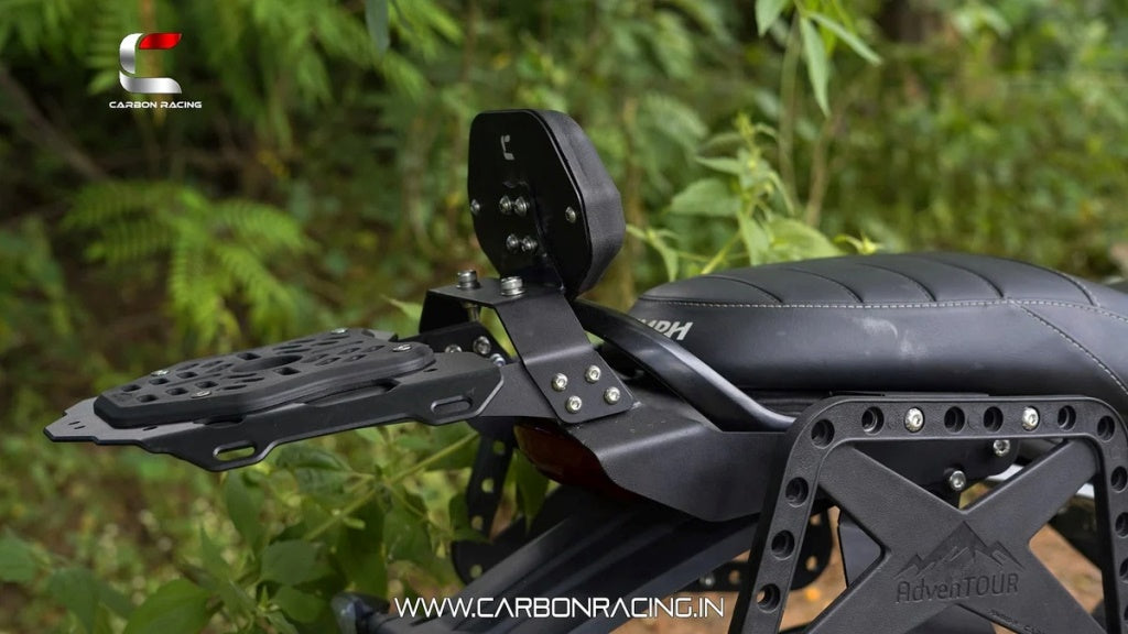 Touring Combo 1: Union Jack Backrest + Top Rack for Triumph Speed 400