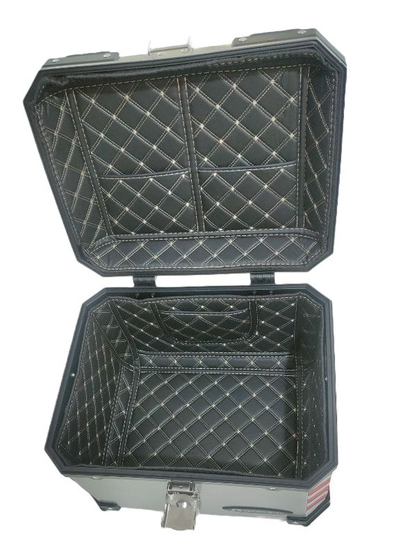 Trek N Ride Motorcycle Top Box – 45L (New Model) - Silver