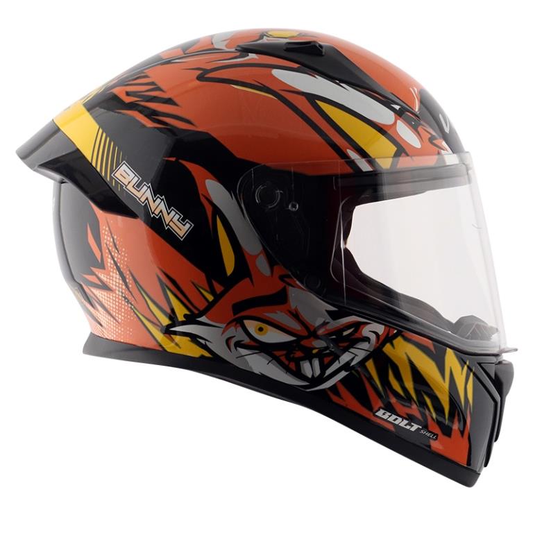 Vega Bolt Bunny Black Orange Helmet - Riders Junction