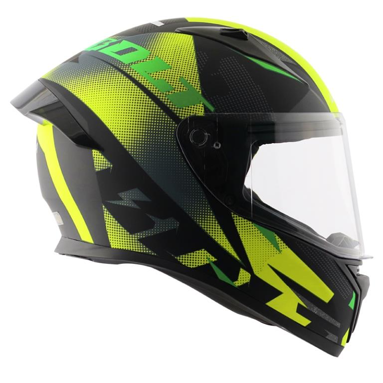 Vega Bolt Macho Matt Black Neon Yellow Helmet - Riders Junction