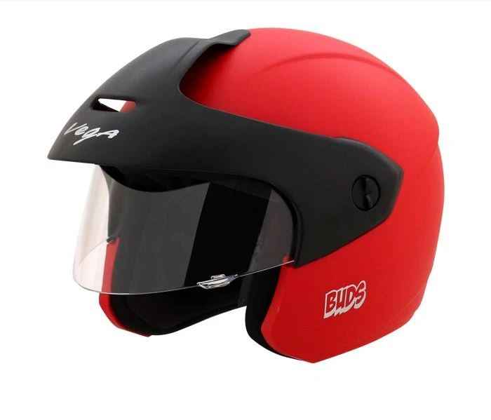Vega Buds Open Face Helmet for Kids - Red