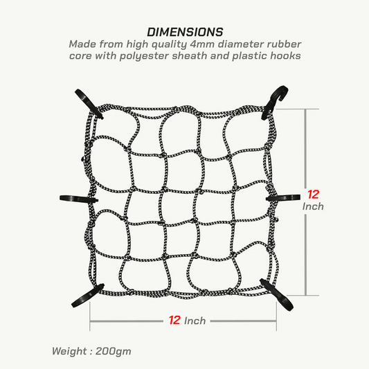 ViaTerra Bungee Reflective Tie Down Net (12″ X 12″)