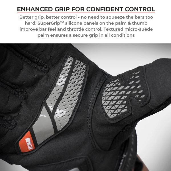 Viaterra Miller Urban Motorcycle Riding Gloves-Grey