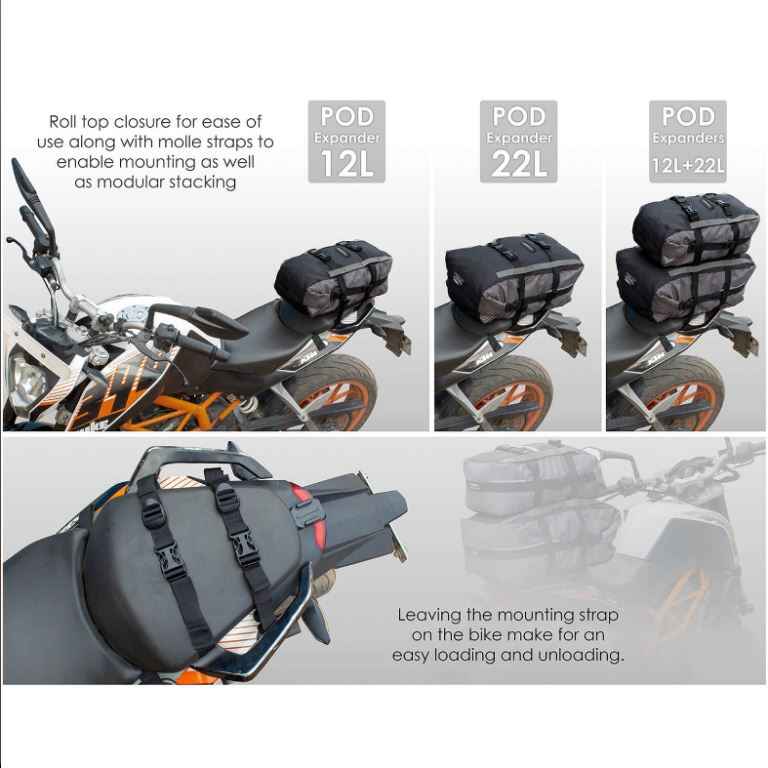 Viaterra Pod TailBag Expanders Grey