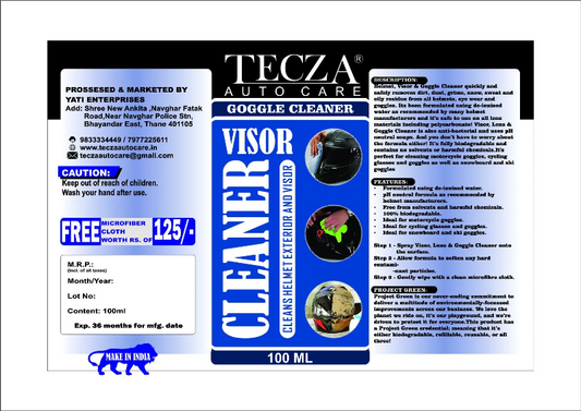 Visor Lens & Goggle Cleaner 100 Ml - Tecza