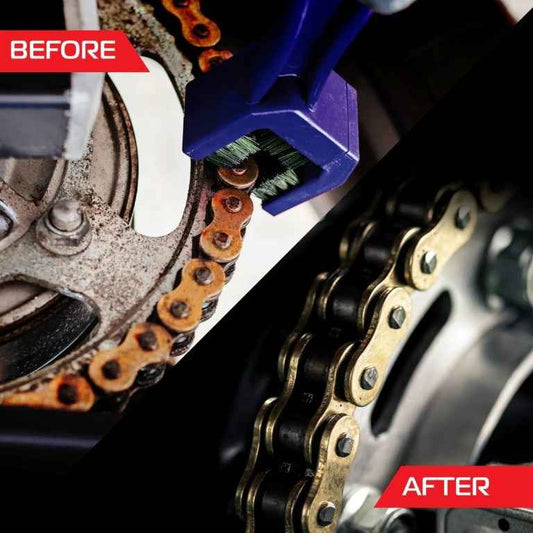 Vista Auto Care Chain Kleen Brush - Dual-Sided Bristles for Quick Chain Cleaning | Bikes & Cycles