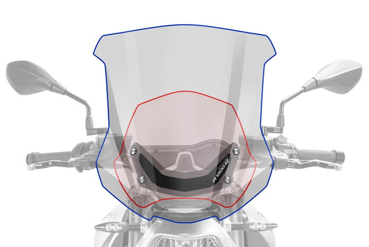 Wunderlich BMW R1200R Screens - Touring(Smoked Grey)-30450-102