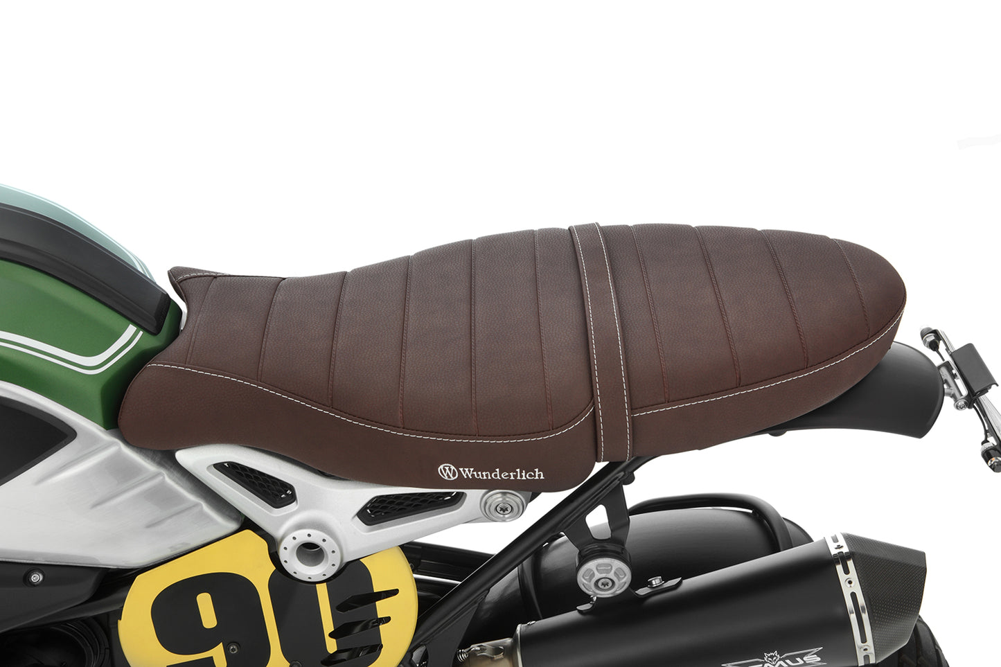 Wunderlich BMW RNineT Ergonomics - Seat Rider-Passenger (Brown)-44118-113