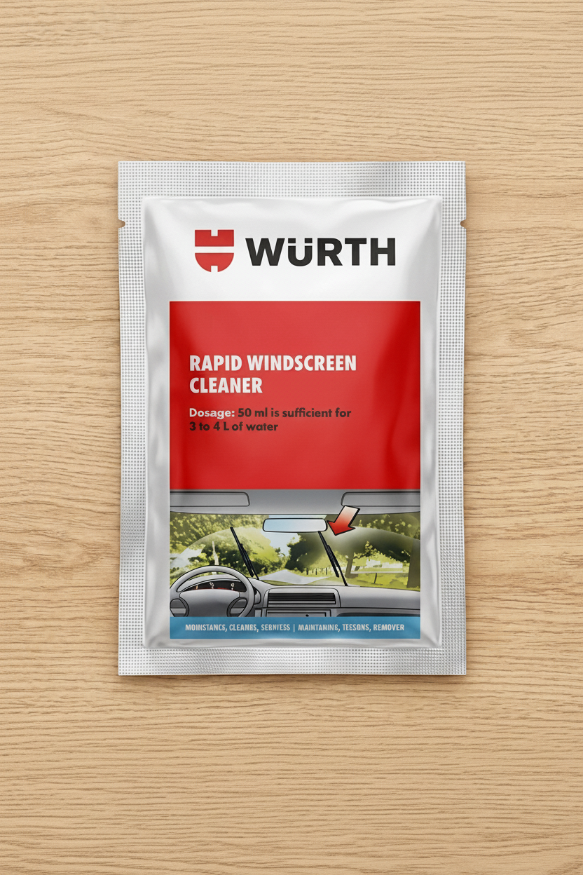 Wurth Rapid Windscreen Cleaner 50ML (Pack of 4)