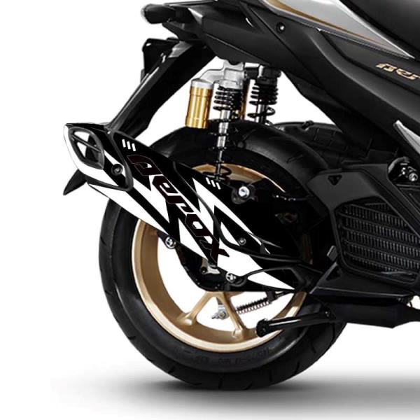 Yamaha Aerox Exhaust Silencer Cover Decal (Black)