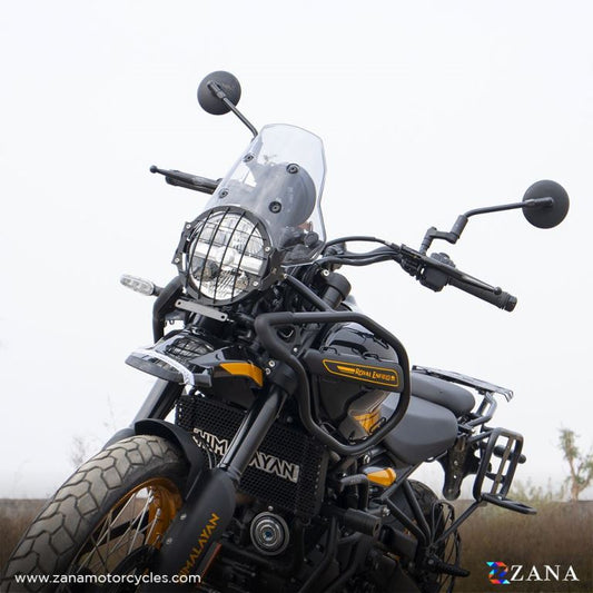 ZANA Head Light Guard for Himalayan 450 (Black Color - Stainless Steel) Type-1 - ZI-8436 - Riders Junction