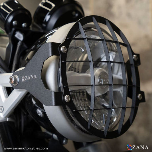 ZANA Headlight Guard Type-1 Black Stainless-steel For Super Meteor 650 - ZI-8379 - Riders Junction