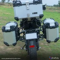 ZANA Panniers( 36 LTR ) Aluminium L-Flat Silver With Frame For Kawasaki Versys 650 (Coming Soon) - ZI-8498 LS