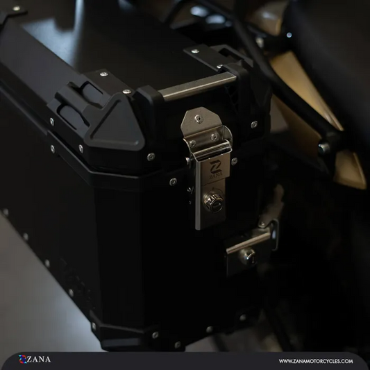 ZANA Panniers for Guerrilla 450 - L-Flat Aluminium Black (36 litre) - ZI-8523 LB