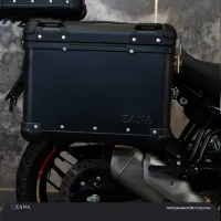 ZANA Panniers for RE Guerrilla 450 R-Flat Aluminium Black (36 litre) - ZI-8523 RB