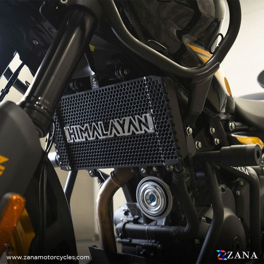 ZANA Radiator Guard Black with Himalayan Logo for Himalayan 452 - ZI-8444 - Riders Junction