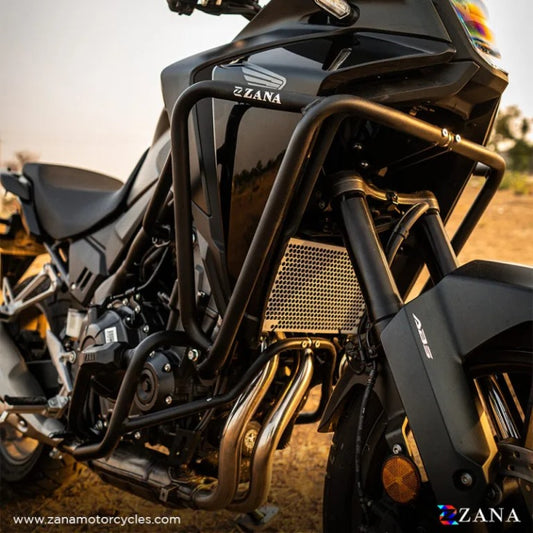 ZANA Radiator Guard Honeycomb for Honda NX500 (Aluminium) Silver - ZI-8478 - Riders Junction