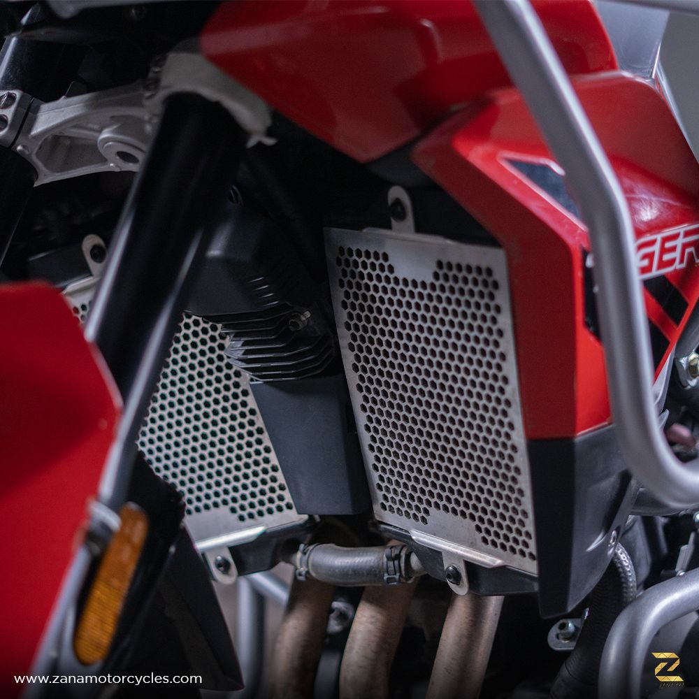 ZANA Radiator Guard Honeycomb for Triumph Tiger 850- Silver (2 MM ALU) Set - ZP-087