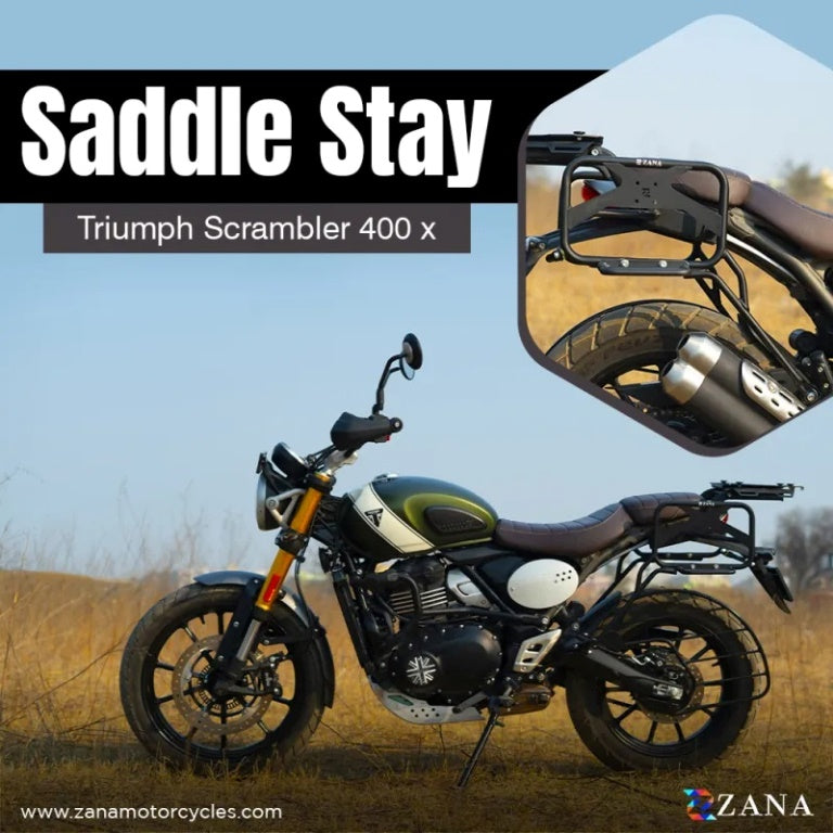 ZANA Saddle Stay Mild Steel With Jerry Can Mount For Triumph