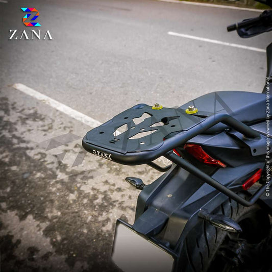 W Top Rack with New Plate Compatible with Pillion Backrest texture matt black dominar (2019-2022) ZI-8163 - Riders Junction