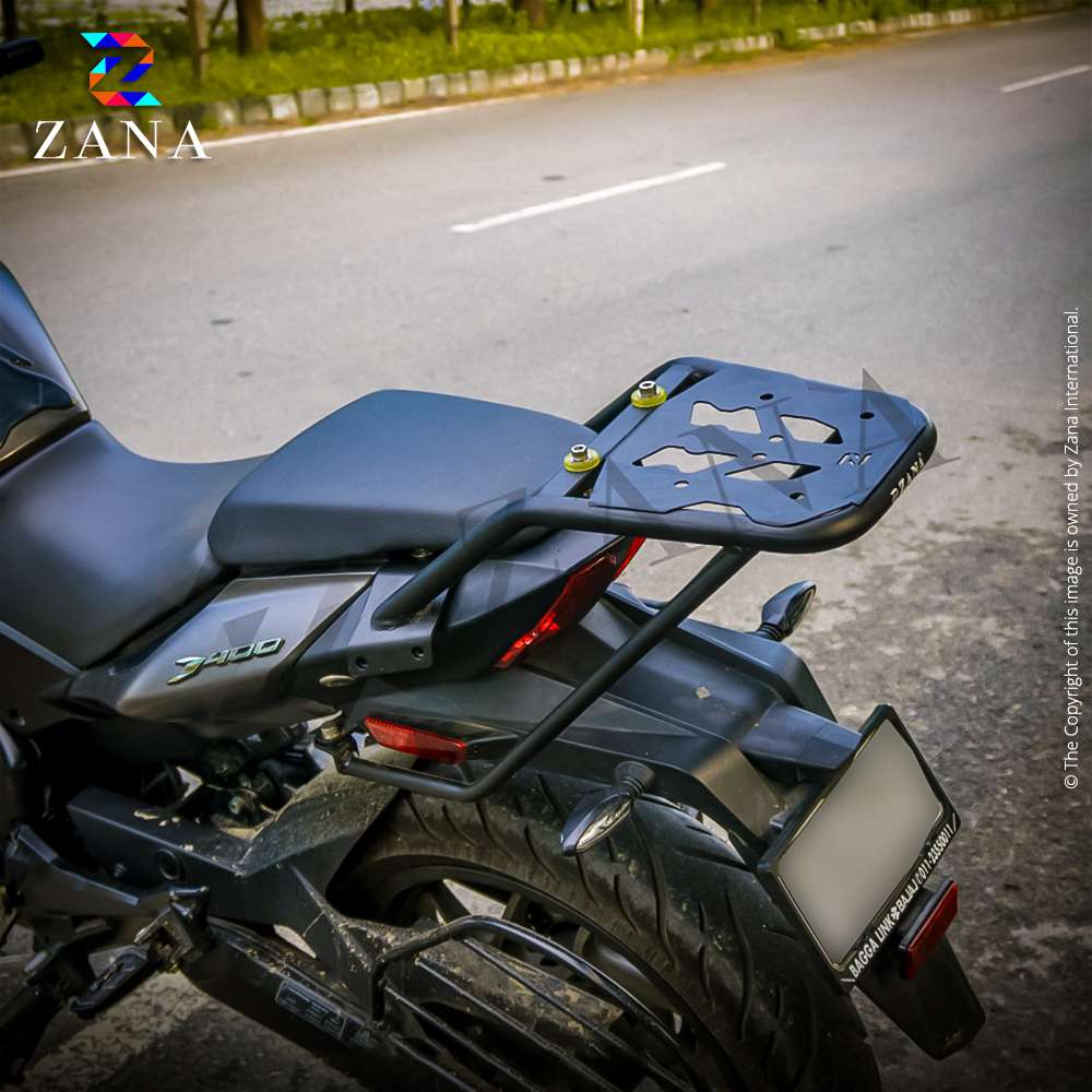 W Top Rack with New Plate Compatible with Pillion Backrest texture matt black dominar (2019-2022) ZI-8163 - Riders Junction