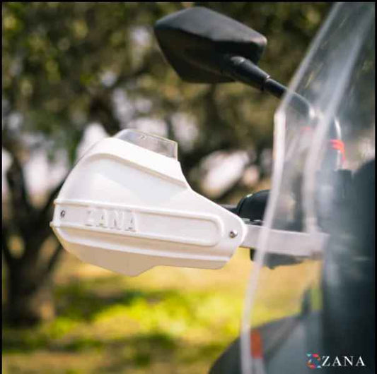 Zana-Aigis Hand Guard For TVS Apache RTX 300 (White)-ZI-8622 WW