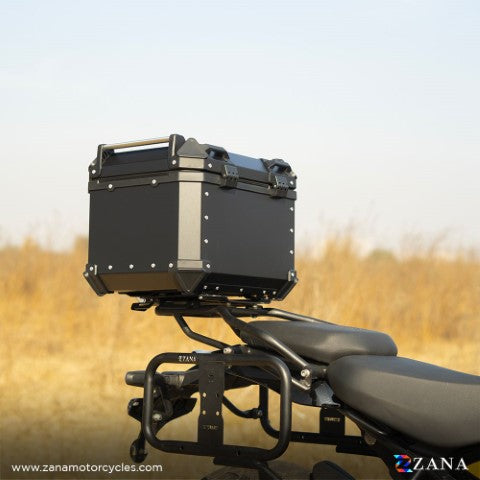 ZANA Aluminium Top Box 45L - L-FLAT - Black - ZI-TB-010 - Riders Junction