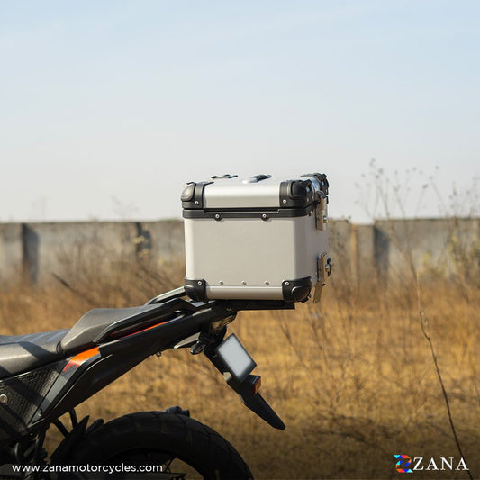 ZANA Aluminium Top Box 45L - R-FLAT - Silver - ZI-TB-009 - Riders Junction