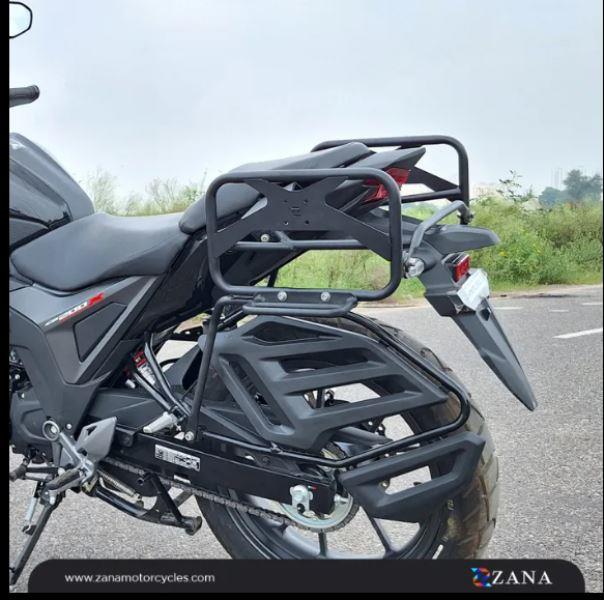Zana-Roadster Saddle Stay with Exhaust Sheild With Jerry can Mount For Honda CB200X (Black)-ZI-8506