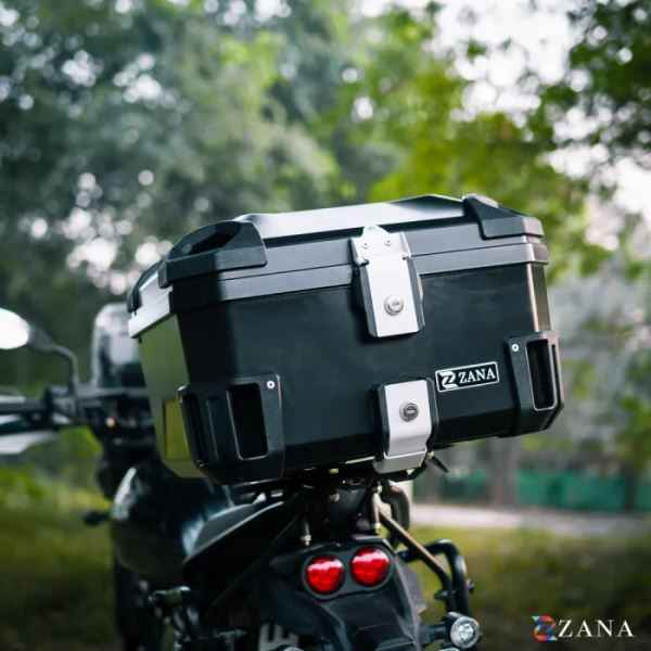 Zana-Top Box Nomada (45 Ltr) Plastic With Backrest (Black )-ZI-TB-022