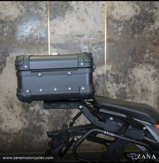 Zana-Universal Top Box Aluminium (22 Litre) R-Flat Black-ZI-TB-020