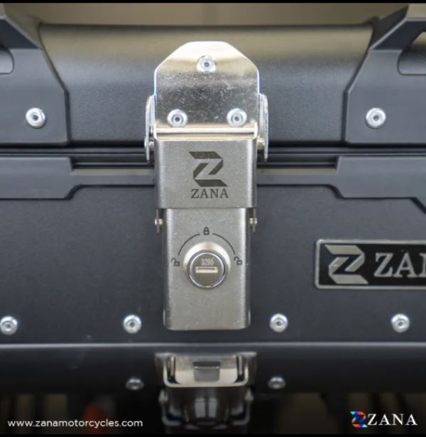 Zana-Universal Top Box Aluminium (22 Litre) R-Flat Black-ZI-TB-020