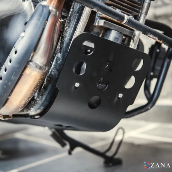 Zana Bash Plate For RE Bear 650 (Aluminum, Black)-ZI-8545