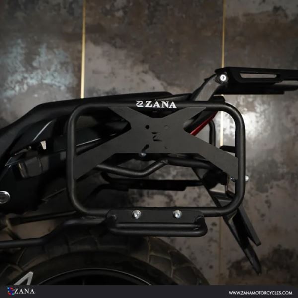 Zana Roadster-Saddle stay with Exhaust Sheild with Jerry can Mount