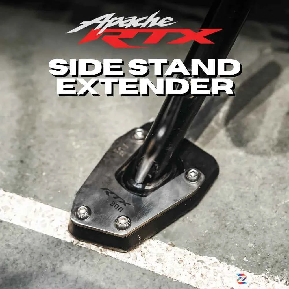 Zana Side Stand Extender For TVS Apache RTX 300 (Aluminium