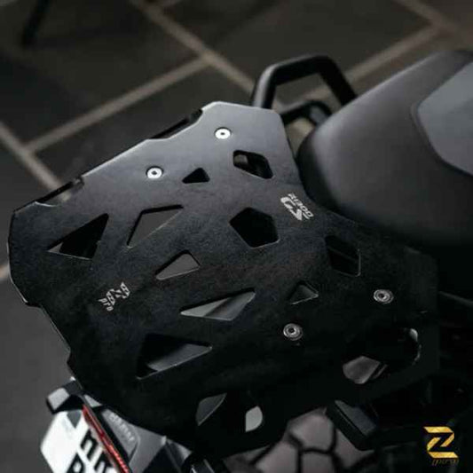 Zana Top Rack With Plate For BMW R 1300 GS (Black)-ZP-129