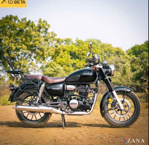 Zana Top Rack with MS Plate Black For Honda CB 350 2025-ZI-8683