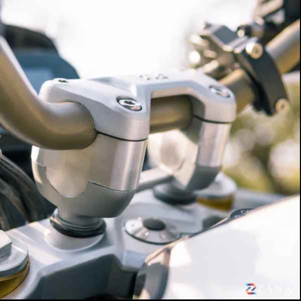 Zana Vertical Handlebar Riser For TVS Apache RTX 300 (Silver)-ZI-8740