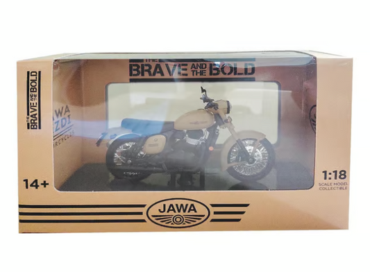 Maisto Diecast 1/18 Jawa Yezdi Motorcycle - Light Brown Motorbike-39335