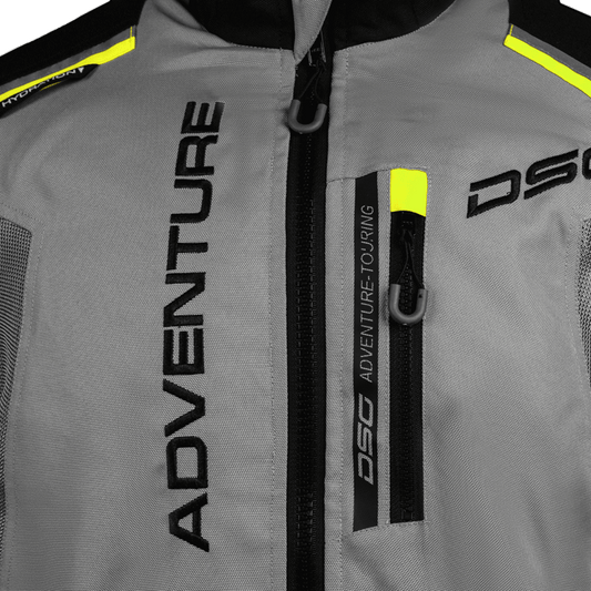 DSG Adv Riding Jacket Grey Black Yellow Flou - Riders Junction
