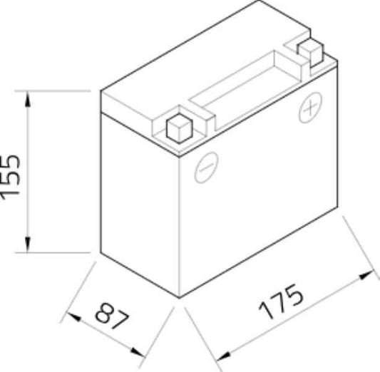 intAct Battery 20Ah GEL HVT-HD (YTX20HL-BS) 350A- (GEL-HVT-01)