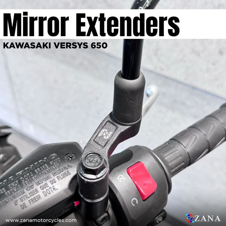 ZANA Mirror Extender For Kawasaki Versys 650 (Aluminum ) ZI-8345