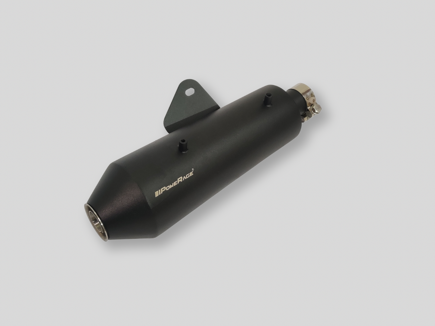 Powerage Exhaust for Royal Enfield Hunter 350 - Black Finish - Riders Junction